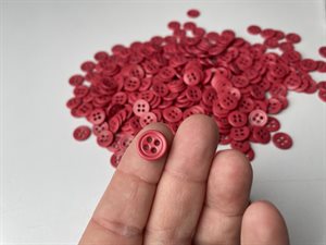 Metalknap - mørk pink, 11 mm